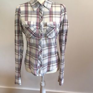 Matty M button down with ruffles shoulders